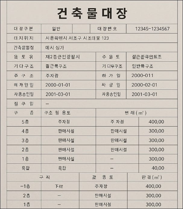 건축물대장