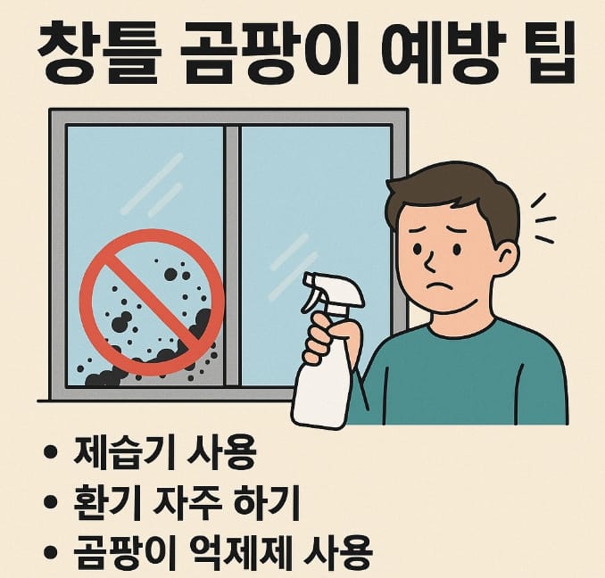 창틀 곰팡이 예방 방법
