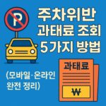 주차위반 과태료 조회 5가지 방법