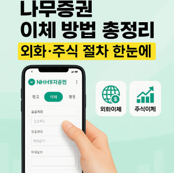 나무증권 이체 방법 총정리