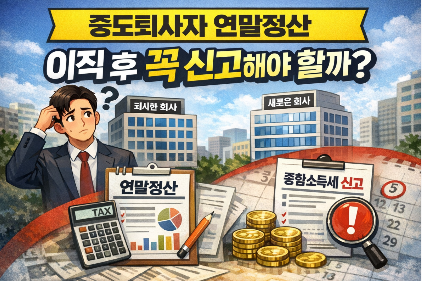 중도퇴사자 연말정산｜이직 후 꼭 신고해야 할까