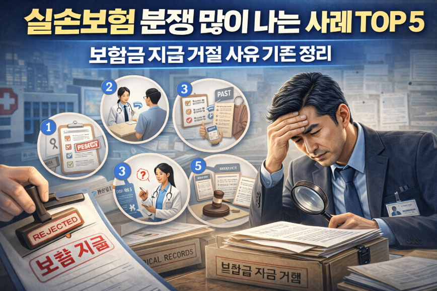 실손보험 분쟁 많이 나는 사례 TOP 5｜보험금 지급 거절 사유 기준 정리