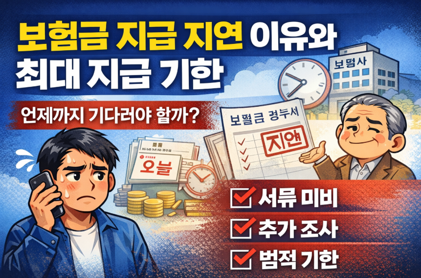 보험금 지급 지연 이유와 최대 지급 기한 총정리｜언제까지 기다려야 할까