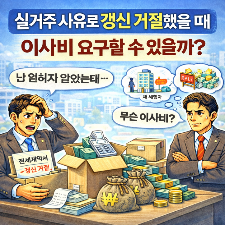 실거주 사유로 갱신 거절됐을 때 이사비 요구할 수 있을까