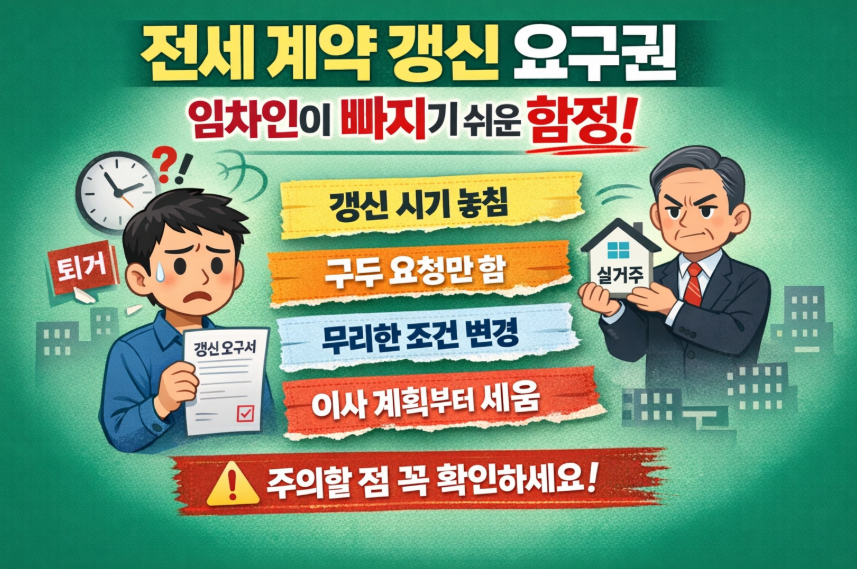 전세 계약 갱신 요구권, 임차인이 꼭 알아야 할 함정 정리