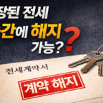 전세 계약 갱신 요구권 행사 후 중도해지 가능할까