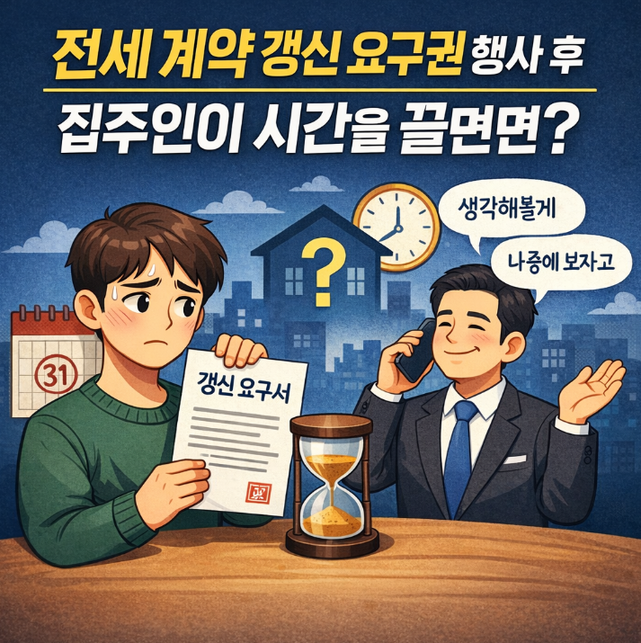 전세 계약 갱신 요구권 행사 후 집주인이 시간을 끌면 어떻게 될까