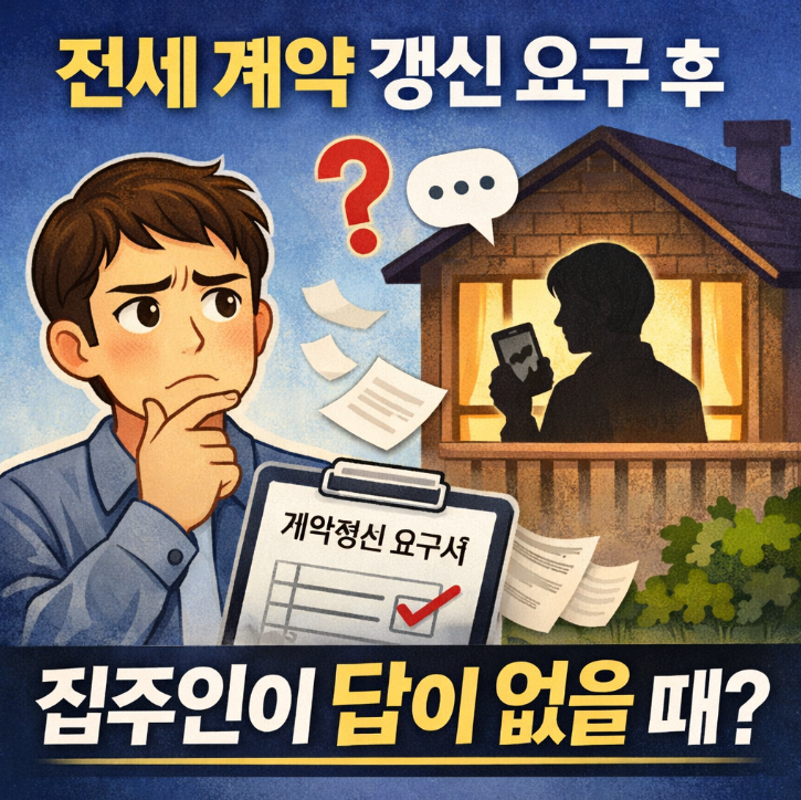세 계약 갱신 요구권 행사했는데 집주인이 답 없으면 어떻게 될까
