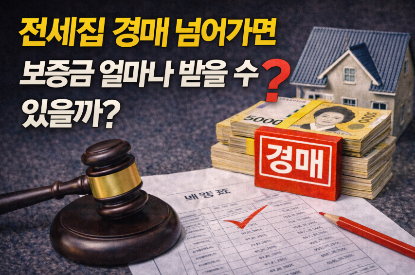 전세집 경매 넘어가면 보증금 얼마나 받을 수 있을까