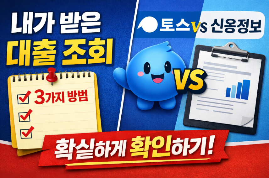 내가 받은 대출 조회 방법 3가지 비교｜신용정보 토스 차이까지 정리