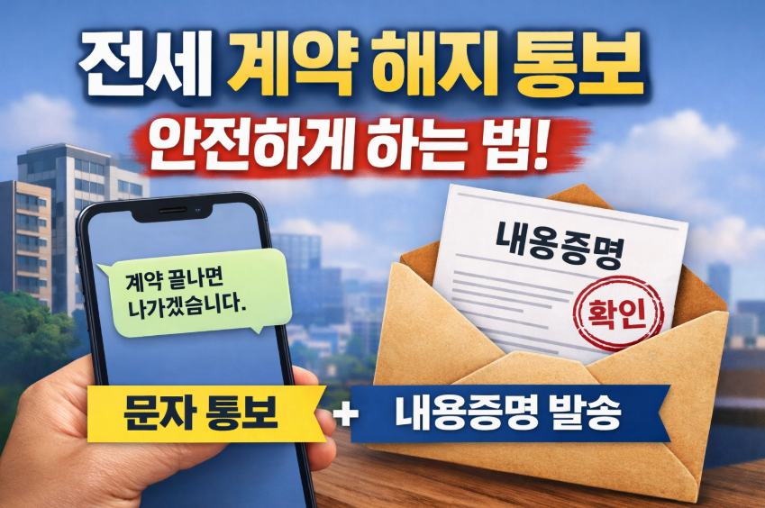 전세 계약 해지 통보, 문자로만 보내도 효력이 있을까