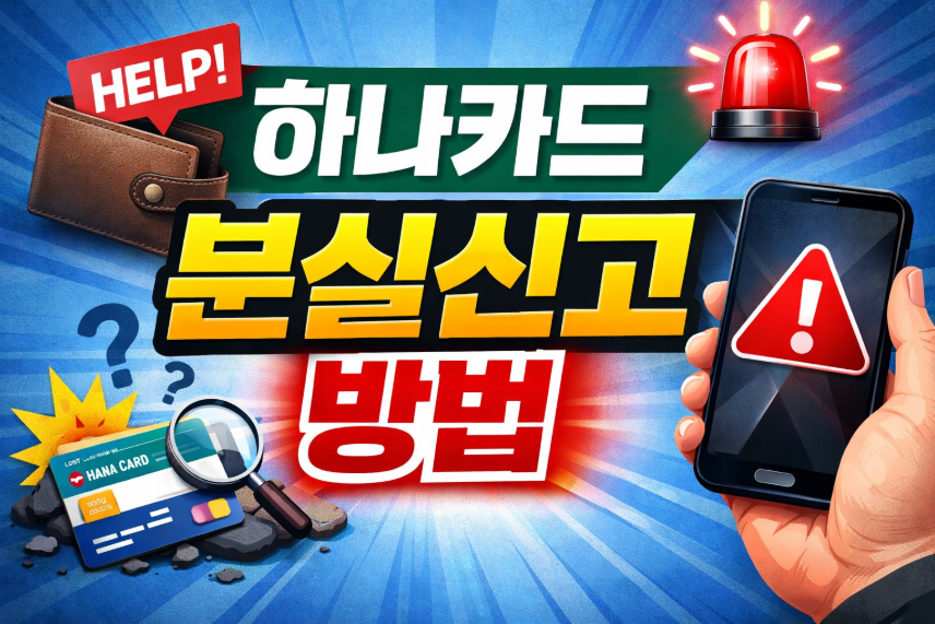 하나카드 분실신고 방법