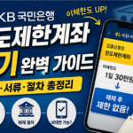 국민은행 한도제한계좌 풀기 방법 총정리 (급여이체·서류·비대면 가능 여부)