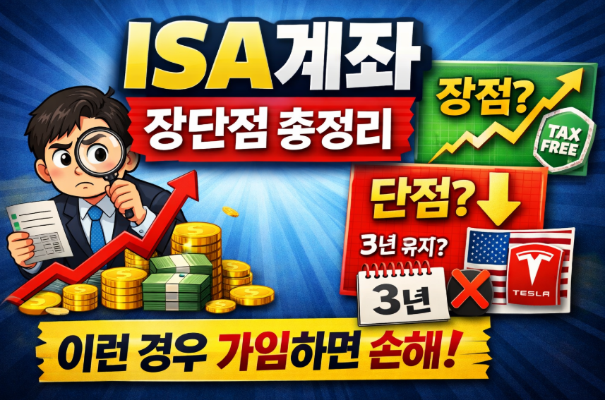 ISA계좌 장단점 총정리 가입 전 꼭 알아야 할 기준 7가지
