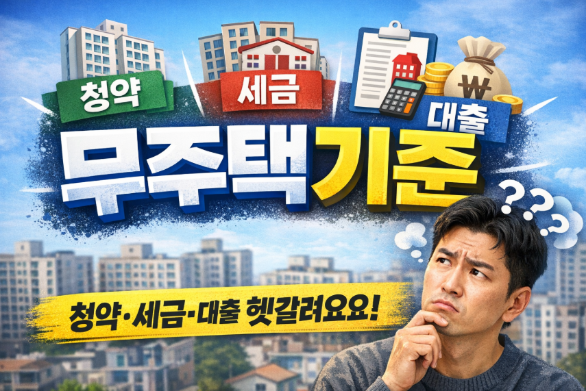 무주택기준 총정리 청약·세금·대출 기준 한 번에 정리 (헷갈리는 사례까지)