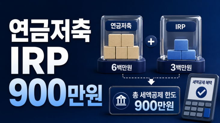 연금저축 IRP 세액공제 한도, 900만원 납입 시 환급액 계산
