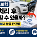 자동차보험 보험처리 후 취소할 수 있을까 보험금 환입과 할증 판단법
