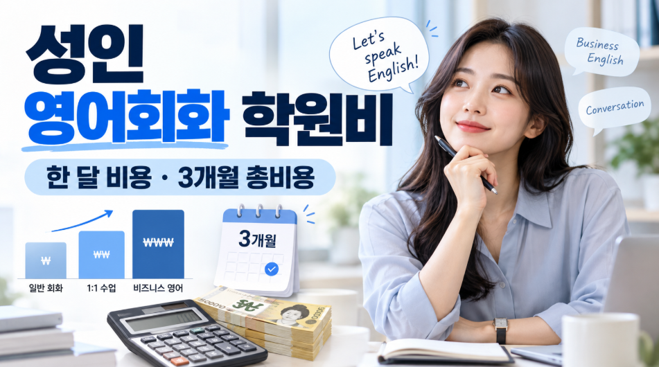 성인 영어회화 학원 한 달 비용은 얼마일까 3개월 등록 전 확인할 사항