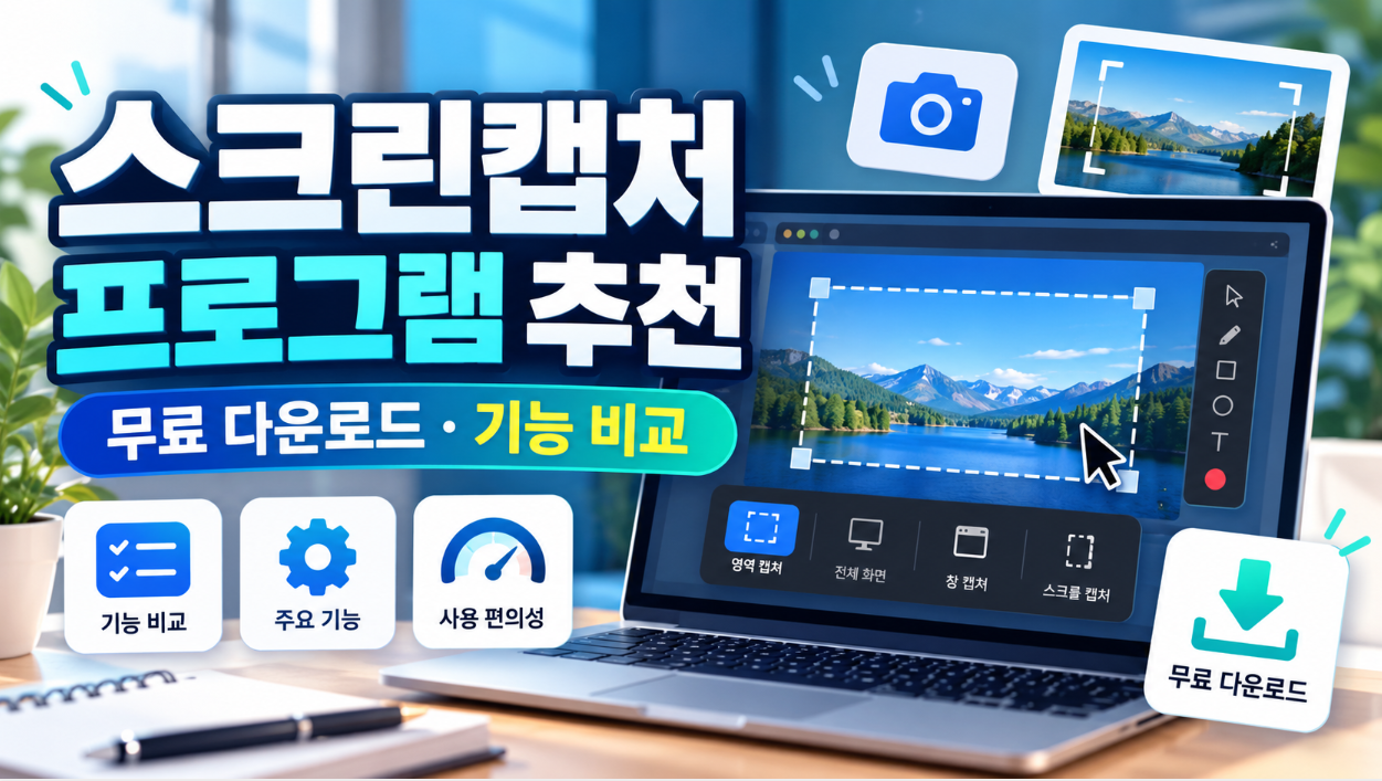 스크린캡처 프로그램 추천 및 다운로드｜무료 캡처 프로그램 BEST 5 비교