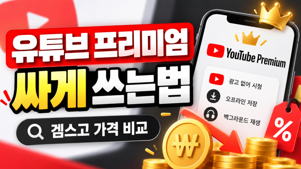 유튜브 프리미엄 싸게 쓰는법